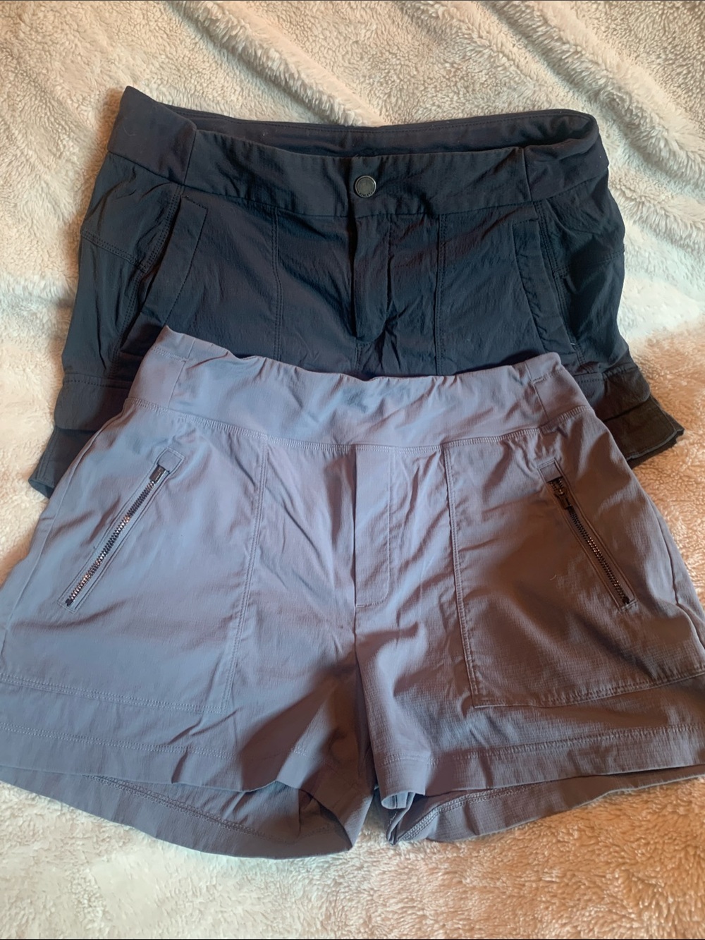 Athleta Two-Pack Active Shorts in Black & and Gray